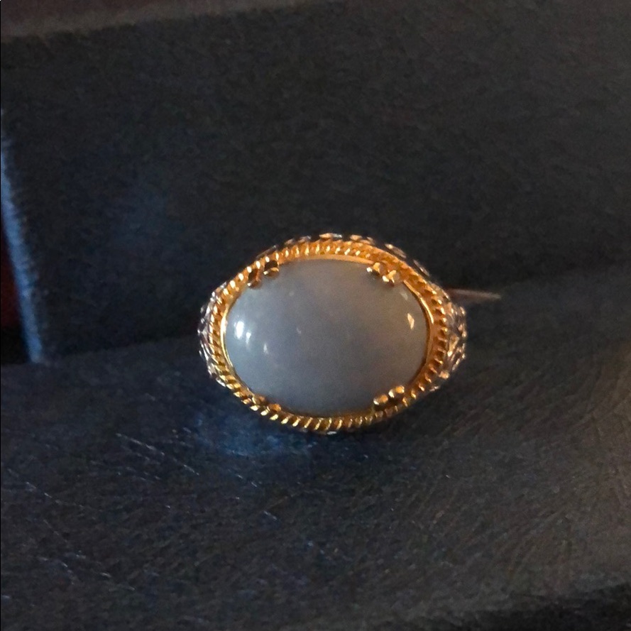 Blue Mist Chalcedony 9.25/ Sts 24kt. Stsplatinum
